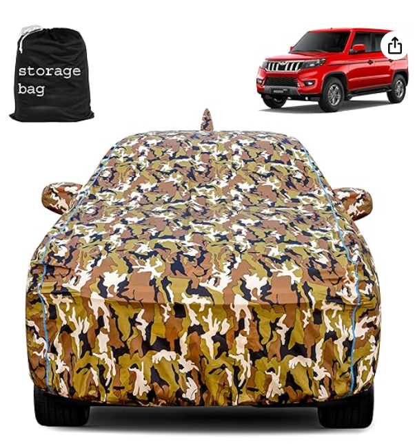 AUTOMOZEXO Mahindra Bolero Neo Car Cover with Mirror & Antena Pocket Waterproof
